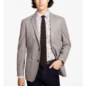 Bar III Men’s Slim-Fit Knit Sport Coat Size 44R Tan Tailored Travel Office NWT